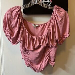 Love Tree Pink Ruched Top
